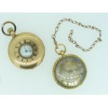 An Elgin Nat'l Watch Co. U.S.A. gold-plated half-hunter Pocket Watch, and a French gold-plated