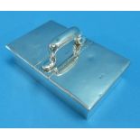 A George V silver double ended Table Cigarette Box, by A & J Zimmerman, hallmarked Birmingham, 1910,