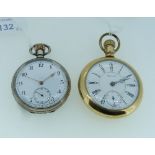 A George V silver Pocket Watch, with Swiss 7-jewels "Cudos" movement, hallmarked Birmingham, 1915,