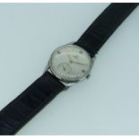 A gentleman's stainless steel Omega Wristwatch, circa 1944, with Swiss 17-jewels manual movement,