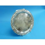 An early 20thC Chinese silver Salver, by Zeewo, Shanghai, the centre with scrolling dragon and