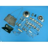 A collection of Silver and Silver Plated Items, including a set of twelve Edwardian silver