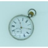 An Edwardian continental silver open-face Pocket Watch, London import marks for 1908, with Swiss Non