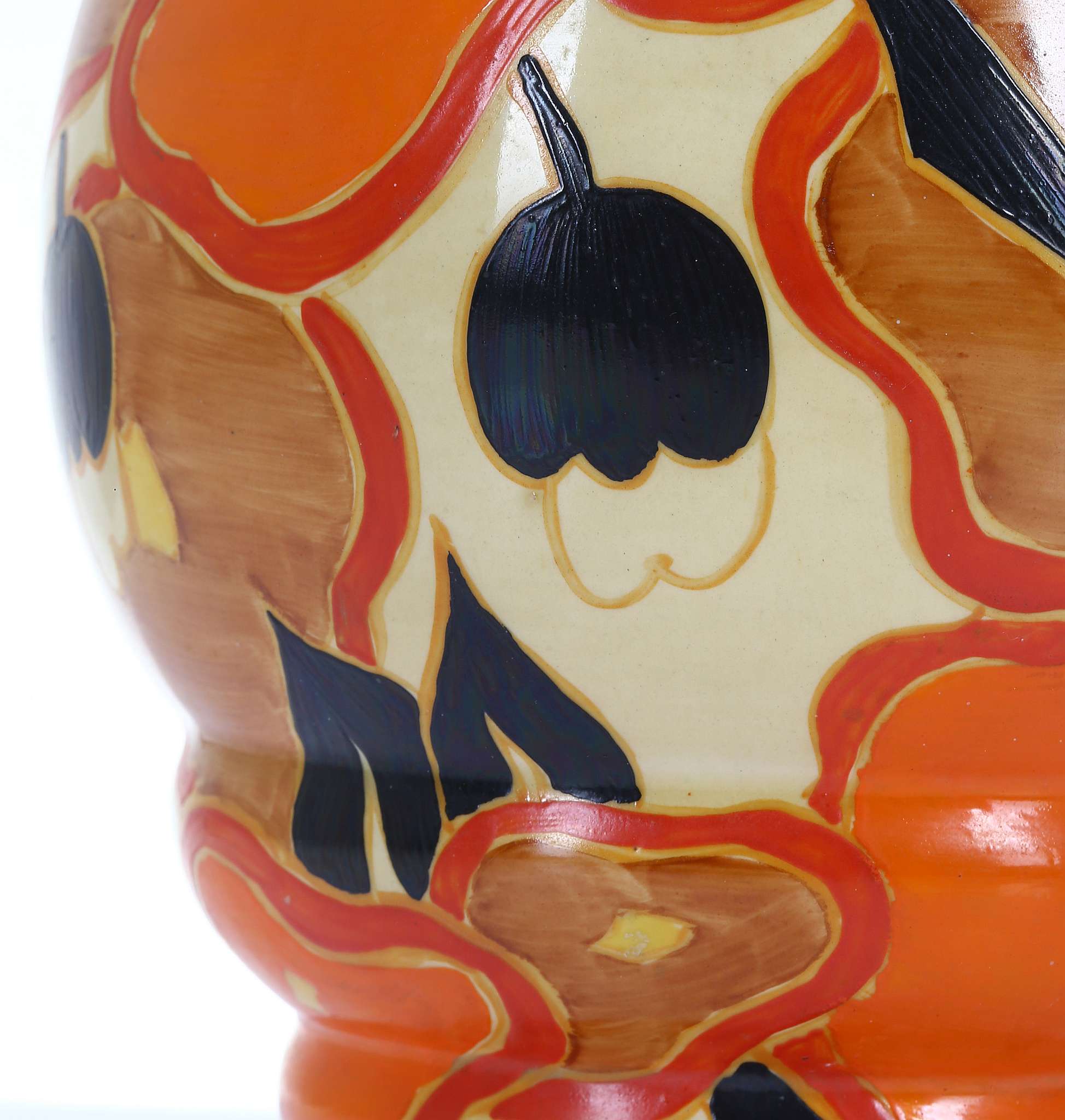 CLARICE CLIFF FANTASQUE BIZARRE 362 SHAPE VASE, in Orange Chintz pattern, printed Bizarre marks - Image 9 of 11