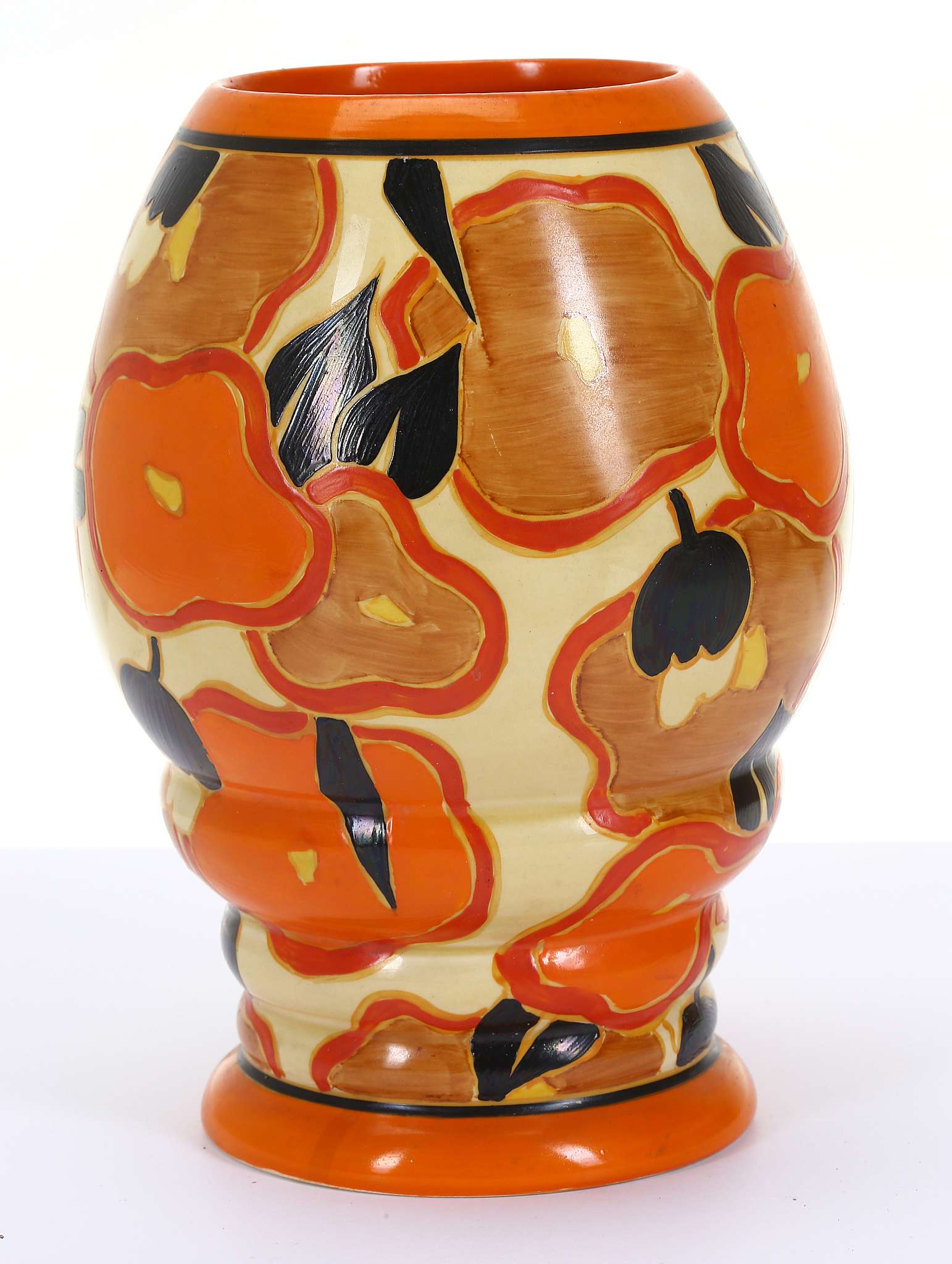 CLARICE CLIFF FANTASQUE BIZARRE 362 SHAPE VASE, in Orange Chintz pattern, printed Bizarre marks - Image 4 of 11