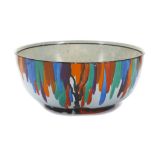 CLARICE CLIFF BIZARRE BOWL, in Latona Tree pattern, printed Bizarre marks under, (19.5cm diam.)