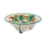 CLARICE CLIFF BIZARRE 454 SHAPE BOWL, in Green Erin pattern, printed Bizarre marks under, (25cm