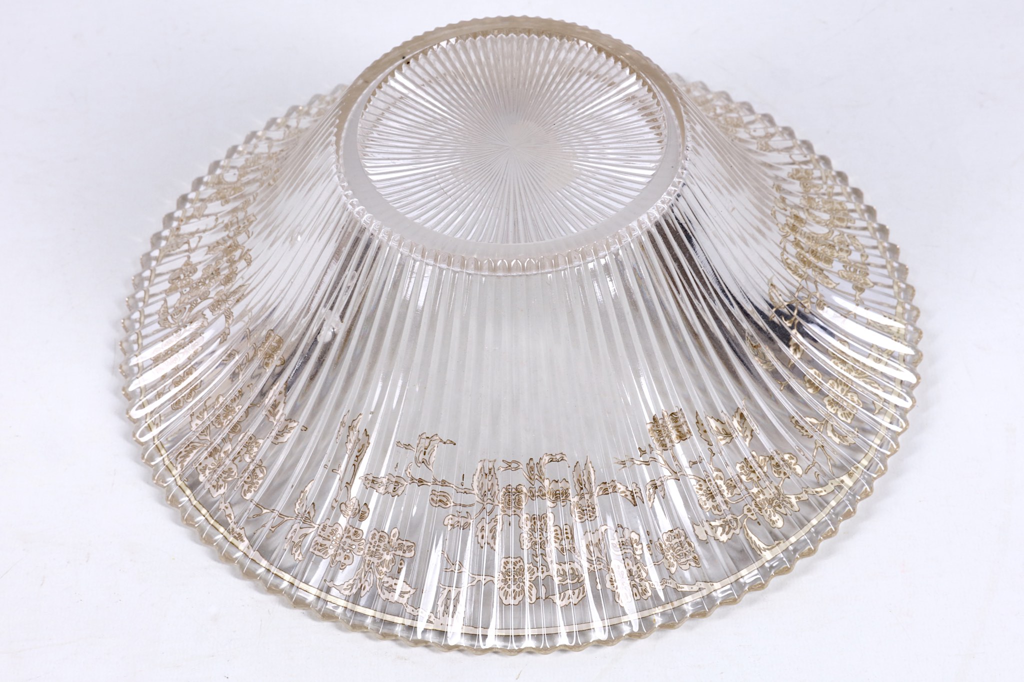 A silver overlay glass bowl, early 20th century, possibly by A. H. Heisey & Co., the flared form - Image 2 of 2