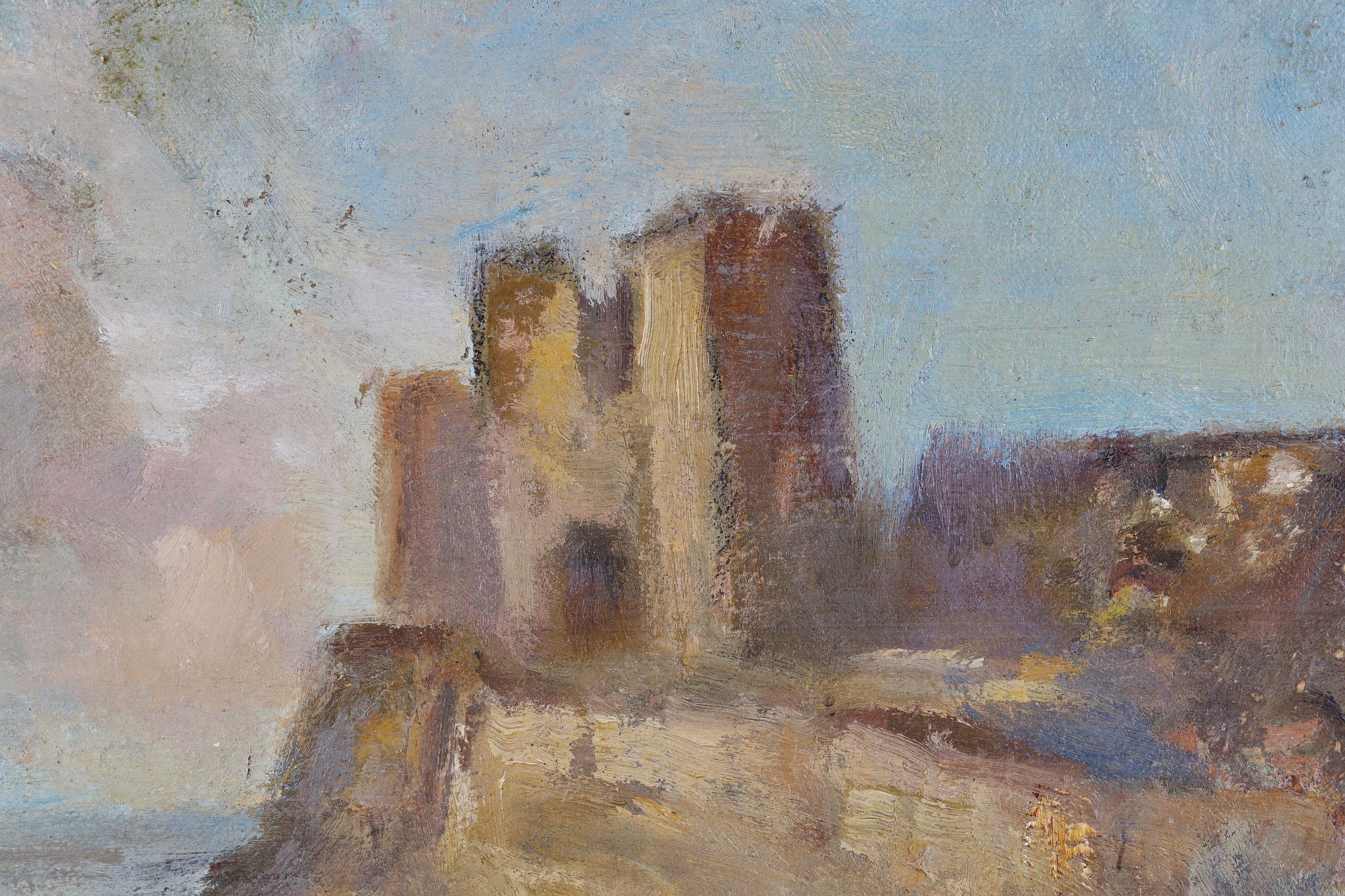 J.B. Harrison (British, early 20th Century), 'Richmond Castle, North Yorkshire', oil on canvas, 50 x - Image 3 of 5