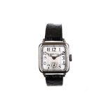 Hamilton Watch Co. A 14K white gold manual wind wristwatch.  Date: Circa late 1930's. Movement: