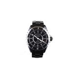 Chanel. A ceramic automatic calendar bracelet watch. Model: J12 Reference: L.H.35436 Movement: