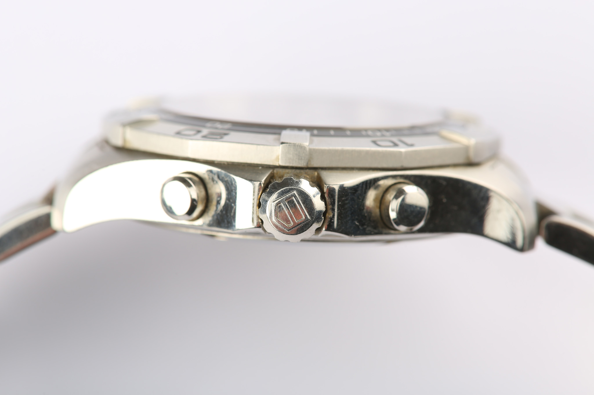 Tag Heuer. A stainless steel quartz calendar chronograph bracelet watch. Model: Aquaracer Grande. - Image 4 of 7