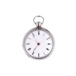 John Benham. A hallmarked silver open face pocket watch. Date: 19th Century. Movement: Signed, fuse.