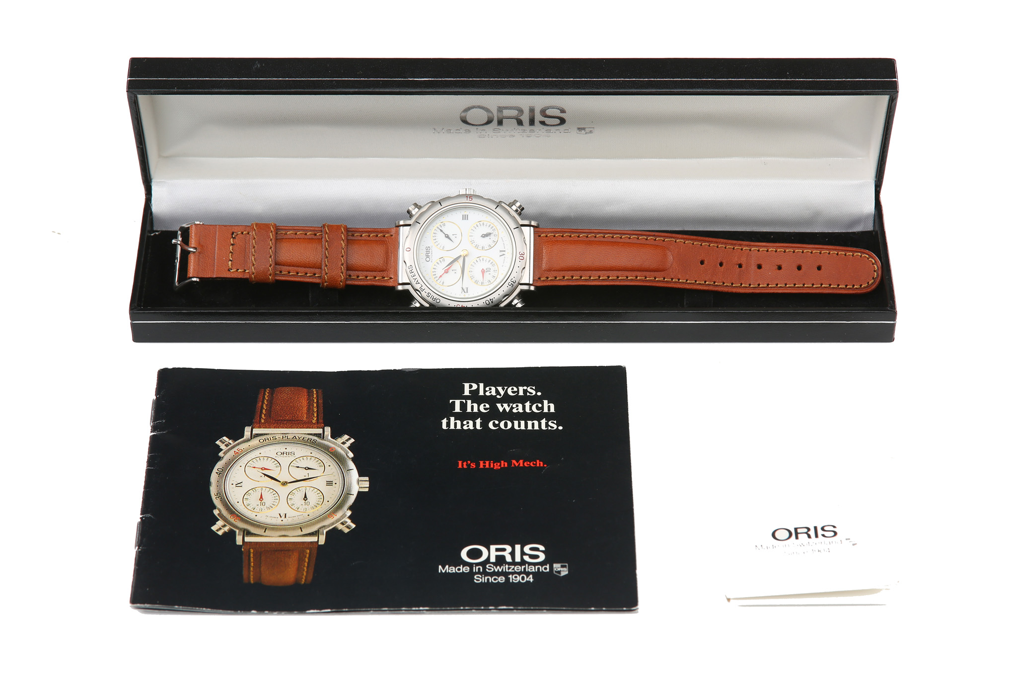 Oris. A stainless steel automatic sports counter wristwatch. Model: Players. Reference: 7412. - Image 7 of 7