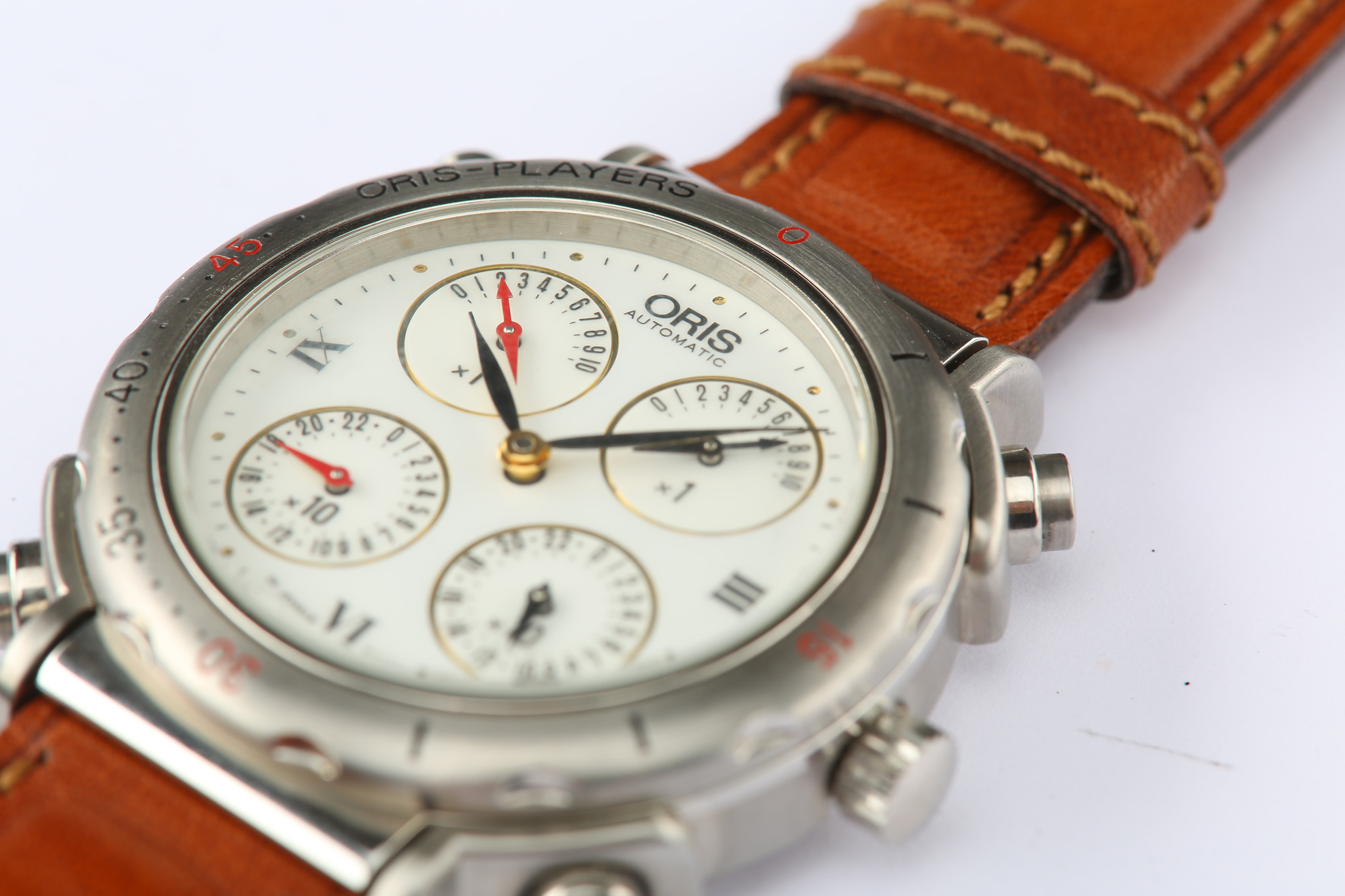 Oris. A stainless steel automatic sports counter wristwatch. Model: Players. Reference: 7412. - Image 3 of 7