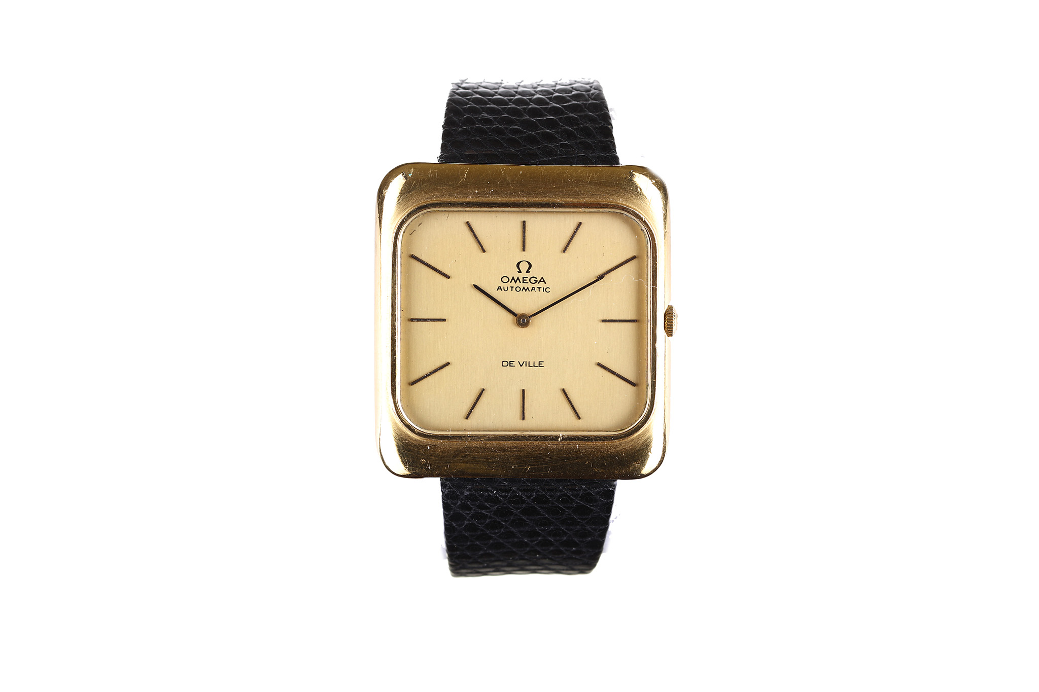 Omega. A gold plated automatic wristwatch. Model: De Ville. Reference: 1510047. Date: 1970's.