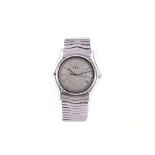 Ebel. A stainless steel quartz calendar bracelet watch. Model: Classic Wave. Reference: E9187141.