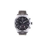 Tag Heuer. A stainless steel quartz calendar chronograph bracelet watch. Model: Aquaracer Grande.