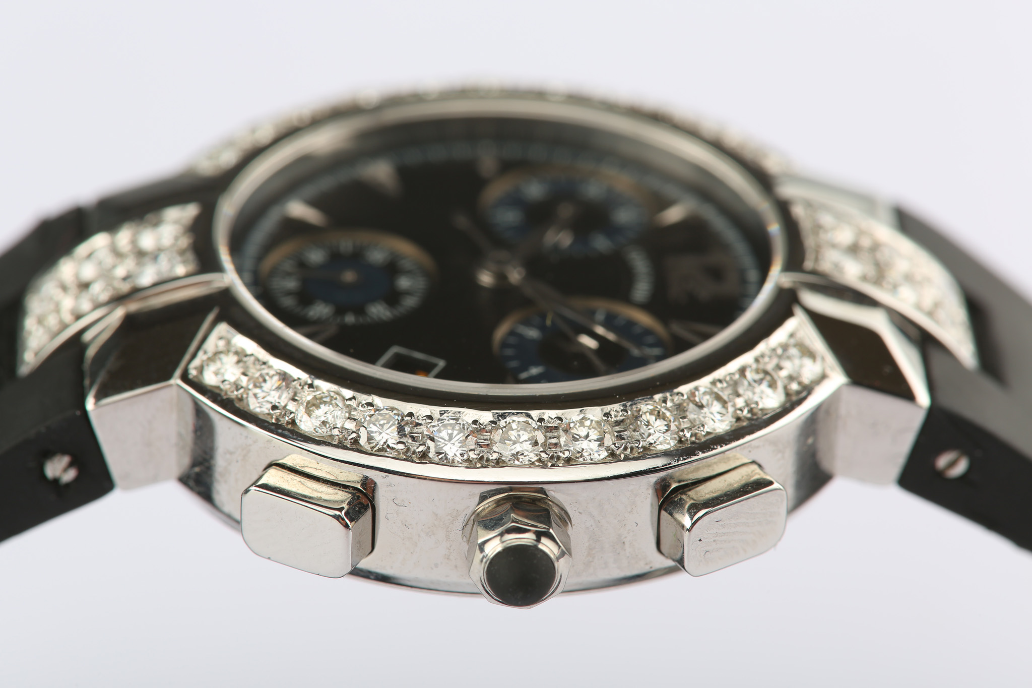 Concord. A stainless steel and diamond quartz calendar chronograph wristwatch. Model: La Scala - Image 6 of 7