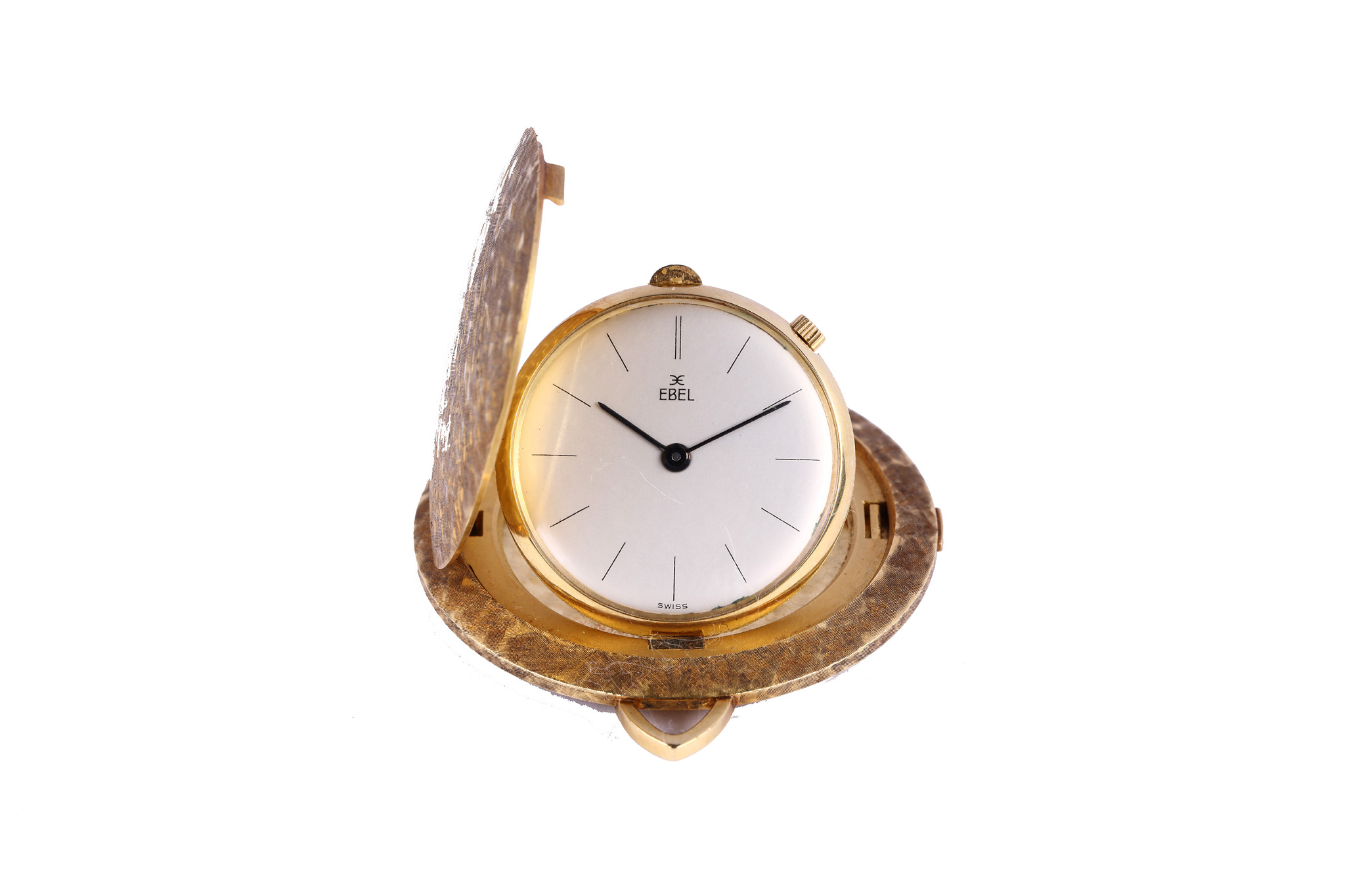 Ebel. An 18K full hunter gold pocket watch. Case reference: '897023' / '34'. Date: Circa 1970's.