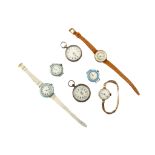 SEVEN VARIOUS ANTIQUE/VINTAGE TIMEPIECES. A collection to gold and silver watches, to include two