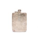 A George V antique sterling silver hipflask, Sheffield 1917, by James Dixon & sons