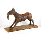 An unusual French articulated model of a horse, 19th century, possibly made for an artist's use