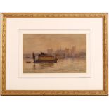 John Berney Crome (1794-1842), 'Barges on the River Loire, 1817', watercolour, signed and dated 16 x