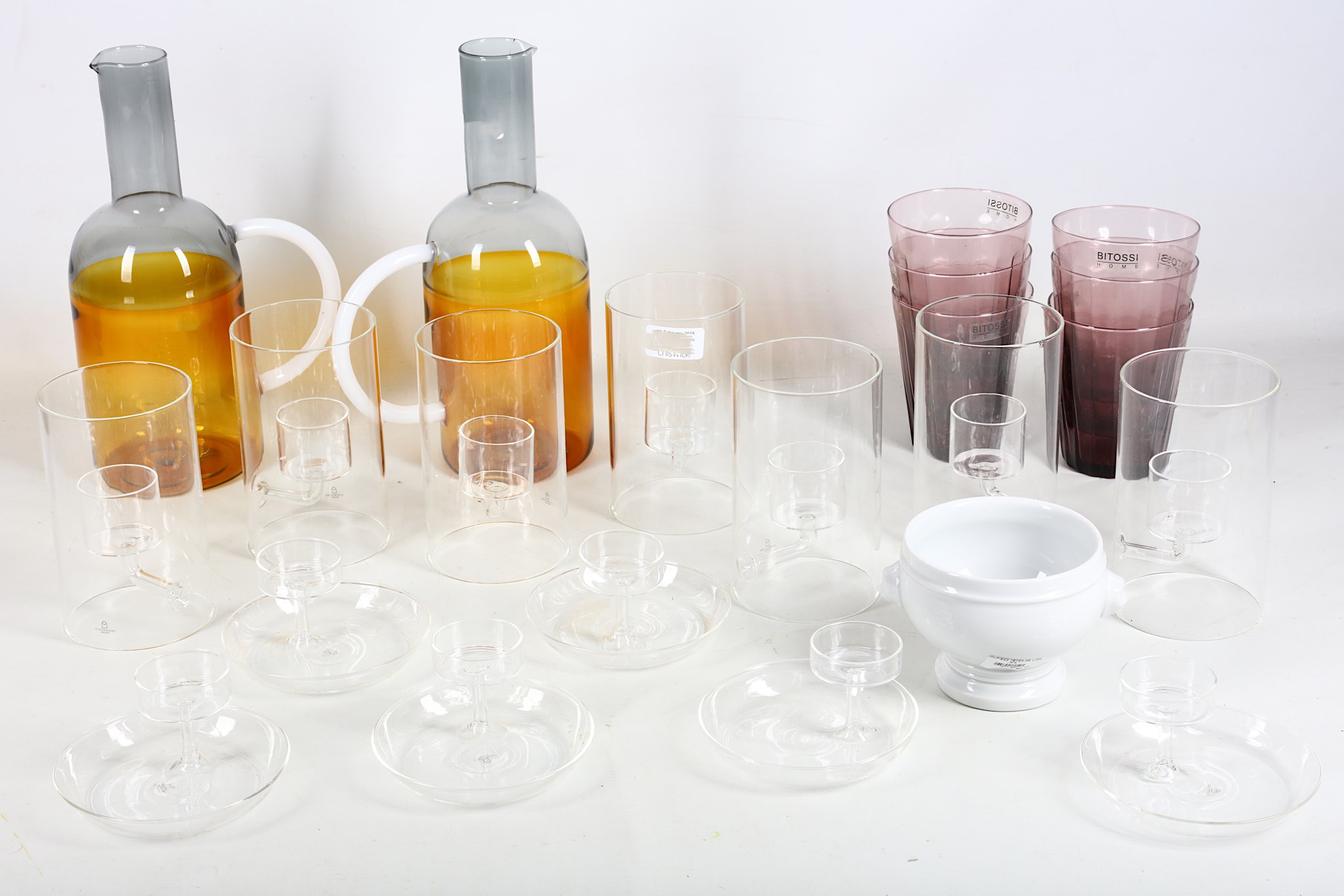 A mixed collection of modern Art glassware and ceramics by Conran, 20th Century, to include a pair