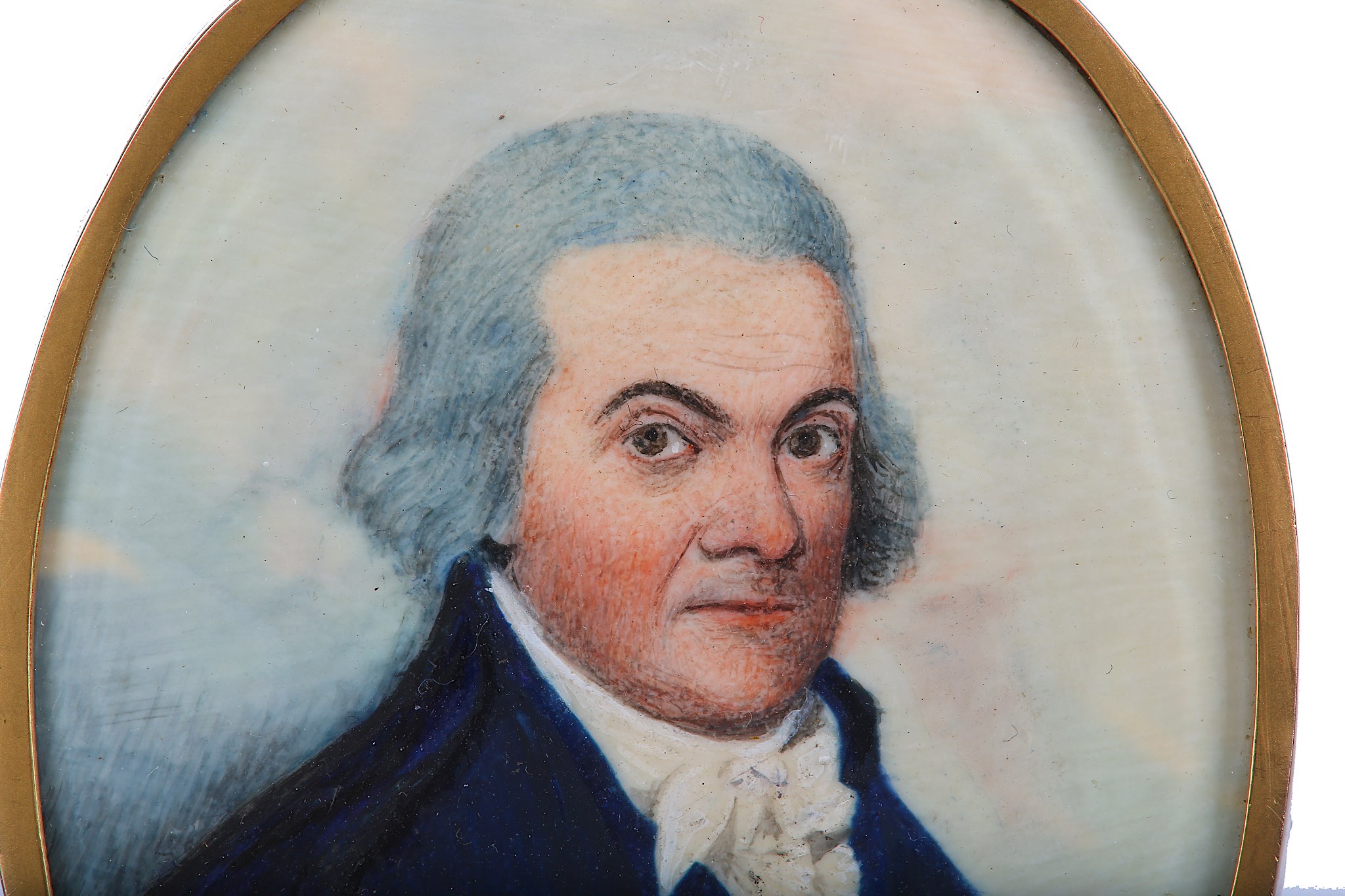 ATTRIBUTED TO FREDERICK BUCK (BRITISH 1771- c.1839) Portrait miniature of a Gentleman wearing a blue - Image 3 of 4