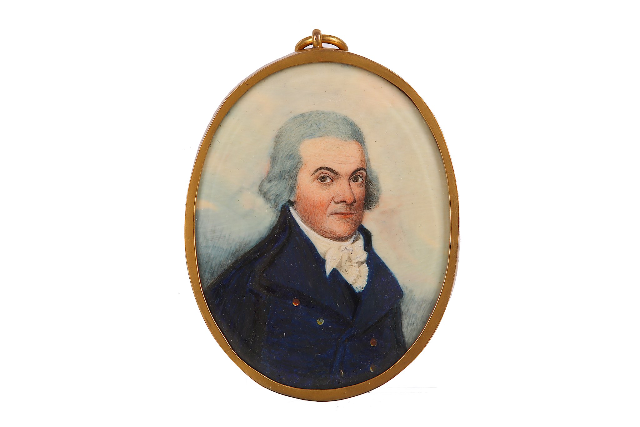 ATTRIBUTED TO FREDERICK BUCK (BRITISH 1771- c.1839) Portrait miniature of a Gentleman wearing a blue