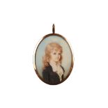 THOMAS HULL (BRITISH fl.1775-1827) Portrait miniature of John Chesment Severn (1781-1875), circa