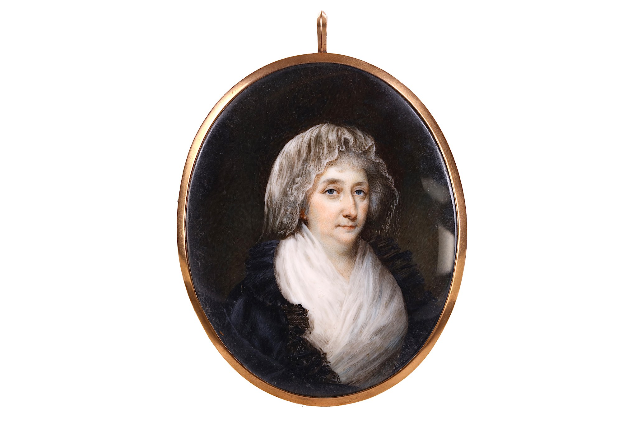 IRISH SCHOOL (c.1790) Portrait of a lady of the Bellingham family, Ireland. She is facing right,