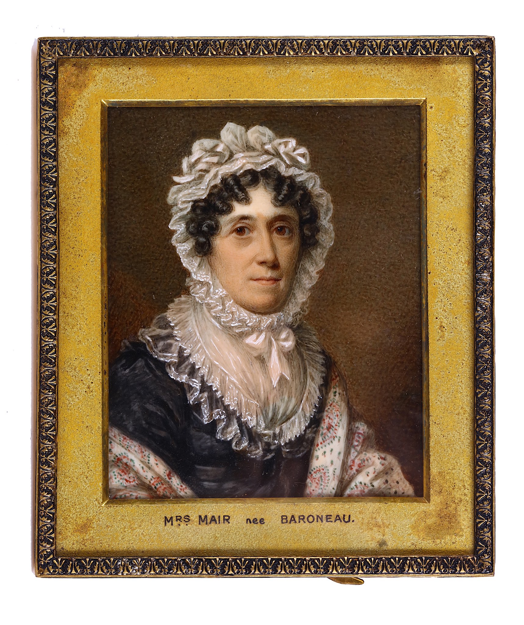 WILLIAM JOHN THOMSON R.S.A. (AMERICAN 1771/3 - 1845) Portrait miniature of Mrs Mair née Baroneau