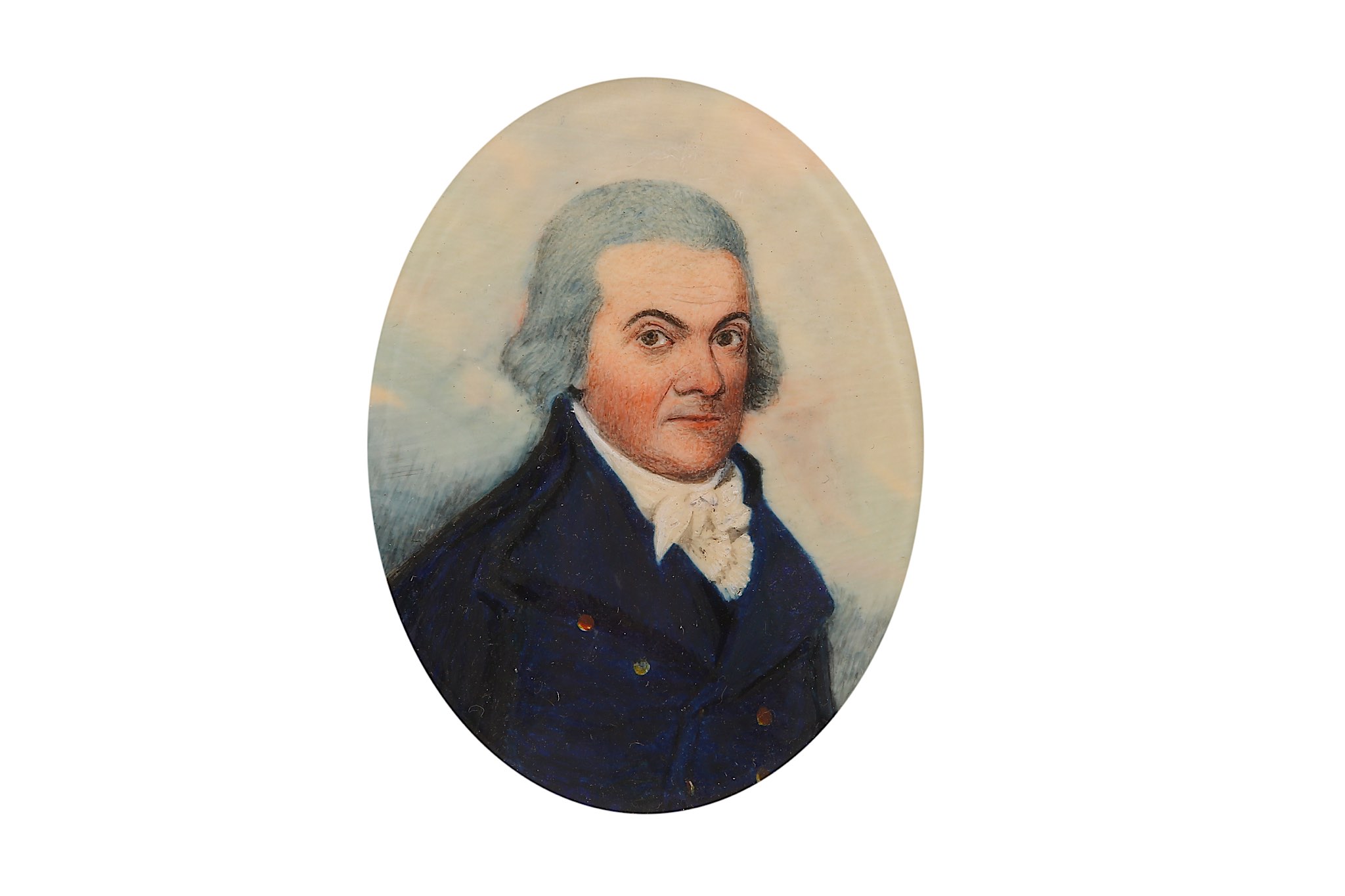 ATTRIBUTED TO FREDERICK BUCK (BRITISH 1771- c.1839) Portrait miniature of a Gentleman wearing a blue - Image 2 of 4