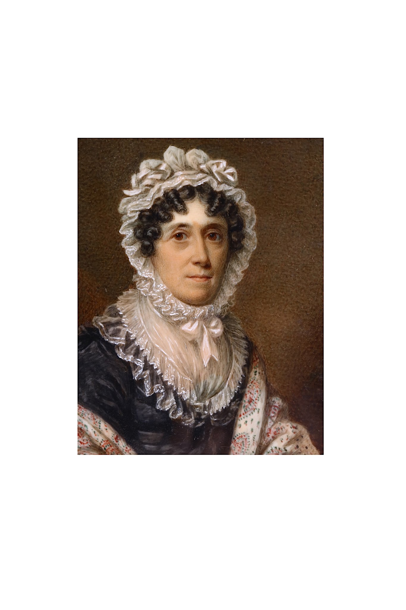 WILLIAM JOHN THOMSON R.S.A. (AMERICAN 1771/3 - 1845) Portrait miniature of Mrs Mair née Baroneau - Image 2 of 6