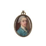 SAMUEL COTES (BRITISH 1734-1818) Portrait miniature of a Gentleman, wearing a green coat and white