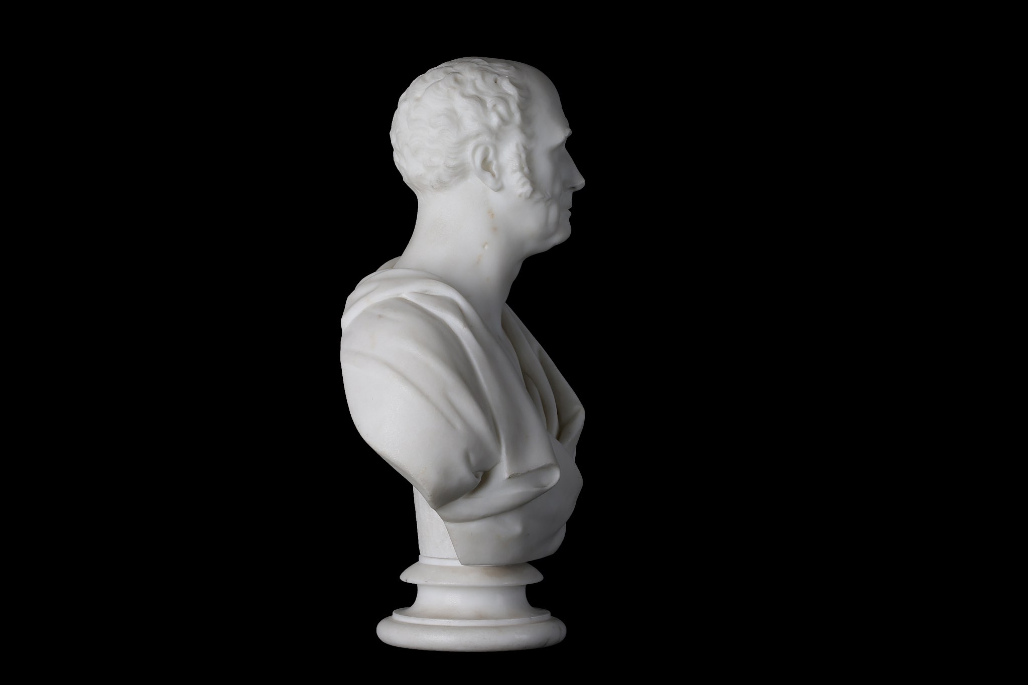 JOHN FRANCIS (BRITISH, 1780-1861): A MARBLE BUST OF HENRY JOHN TEMPLE, 3RD VISCOUNT PALMERSTON ( - Image 5 of 7