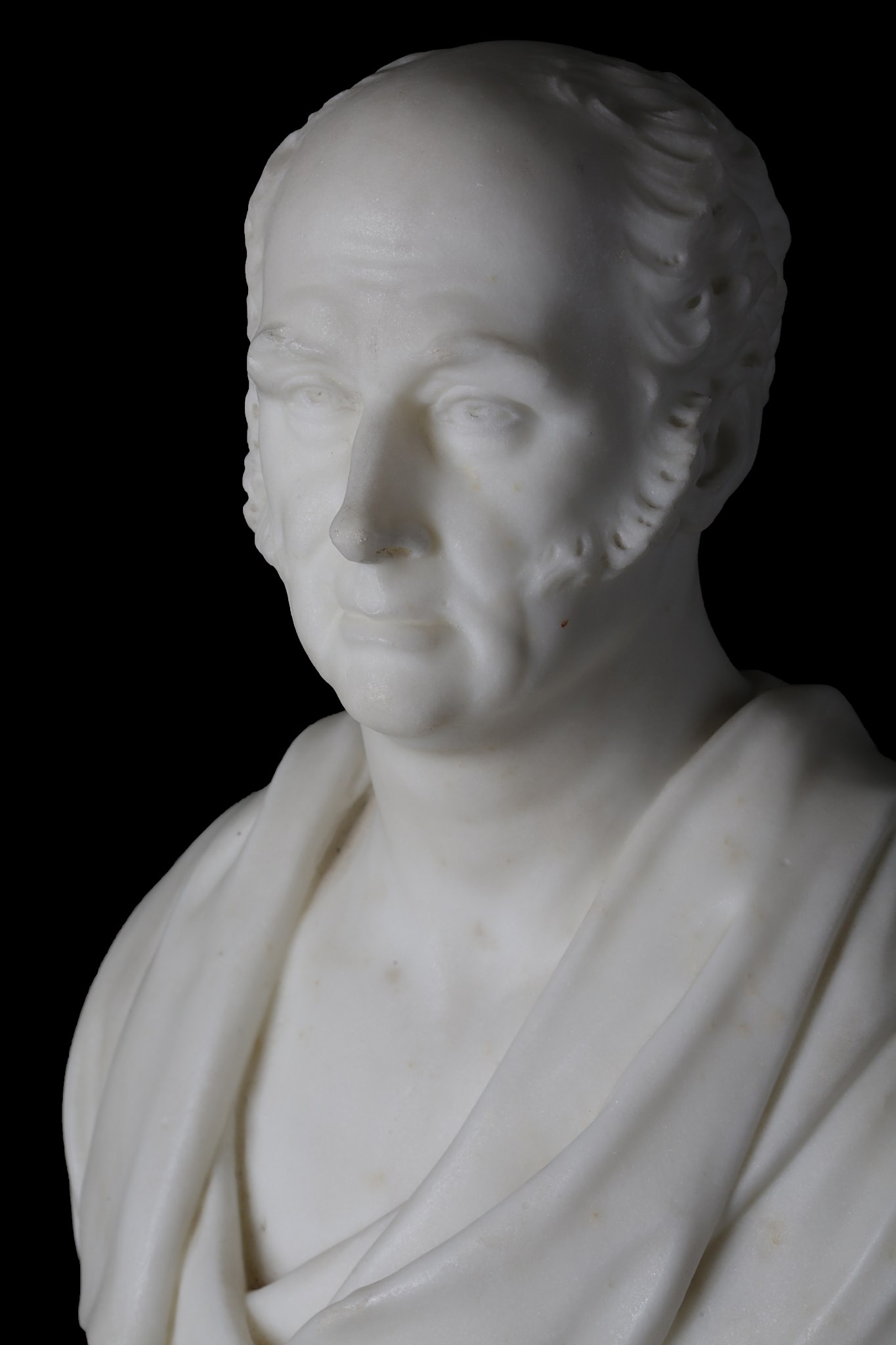 JOHN FRANCIS (BRITISH, 1780-1861): A MARBLE BUST OF HENRY JOHN TEMPLE, 3RD VISCOUNT PALMERSTON ( - Image 6 of 7