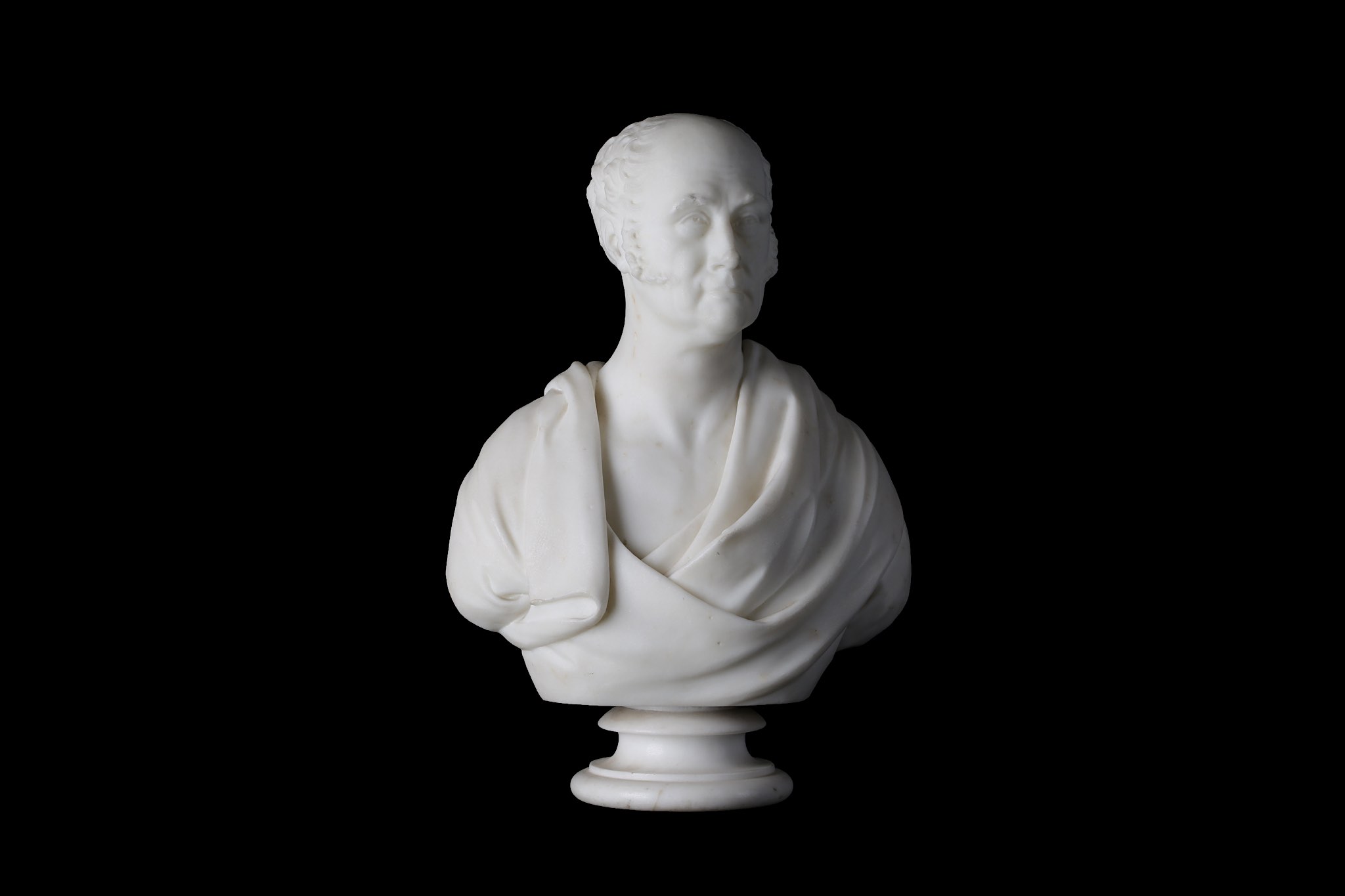 JOHN FRANCIS (BRITISH, 1780-1861): A MARBLE BUST OF HENRY JOHN TEMPLE, 3RD VISCOUNT PALMERSTON (