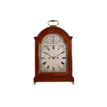 A GEORGE III AND LATER MAHOGANY AND BRASS MOUNTED TABLE / BRACKET CLOCK SIGNED 'JAMES MURRAY ROYAL