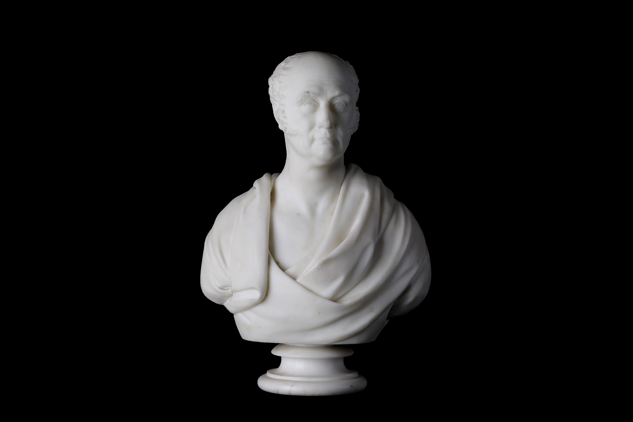JOHN FRANCIS (BRITISH, 1780-1861): A MARBLE BUST OF HENRY JOHN TEMPLE, 3RD VISCOUNT PALMERSTON ( - Image 2 of 7