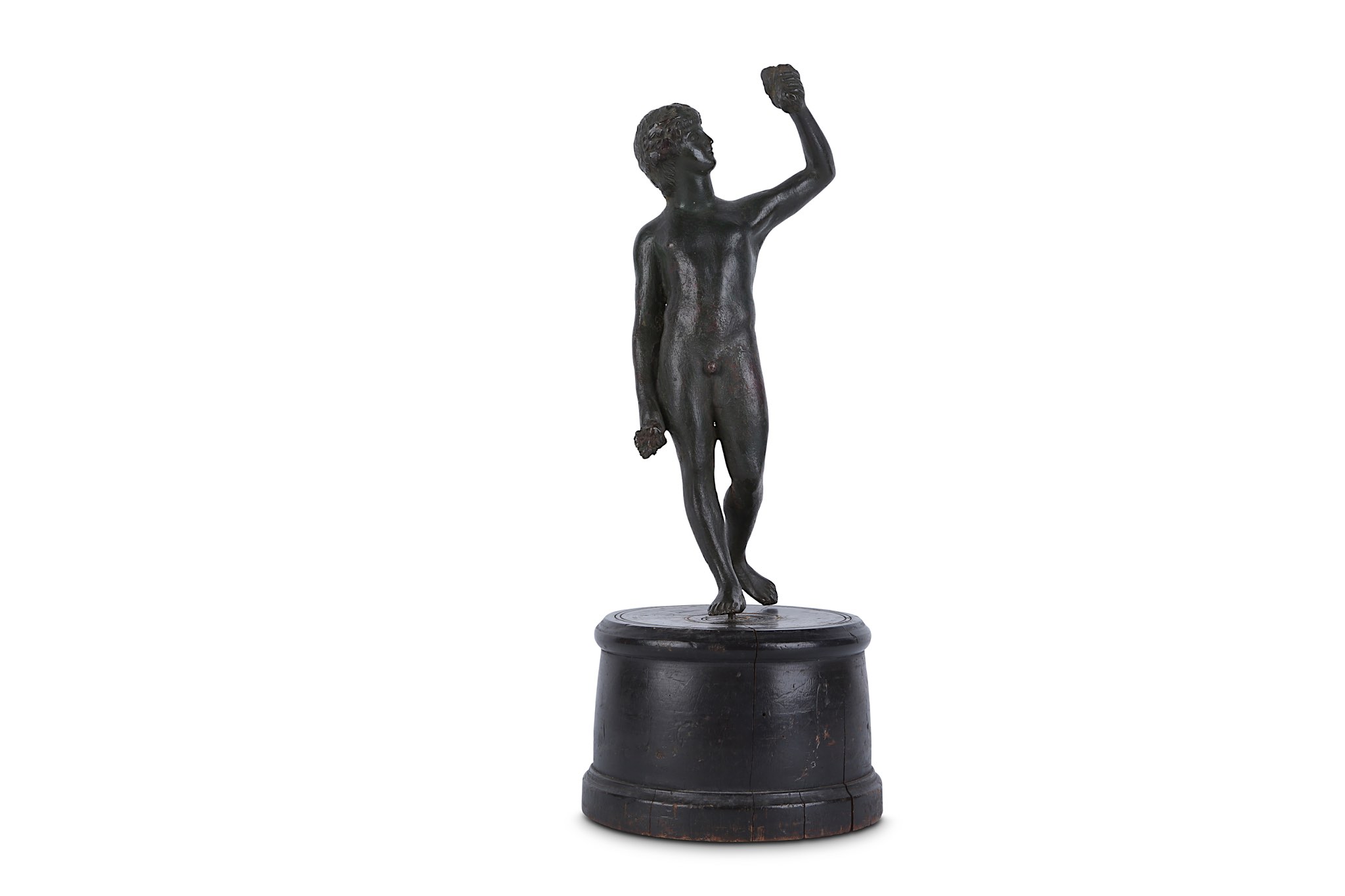 AFTER THE ANTIQUE: A SMALL BRONZE STATUETTE OF BACCHUS, PROBABLY 18TH CENTURY the standing figure