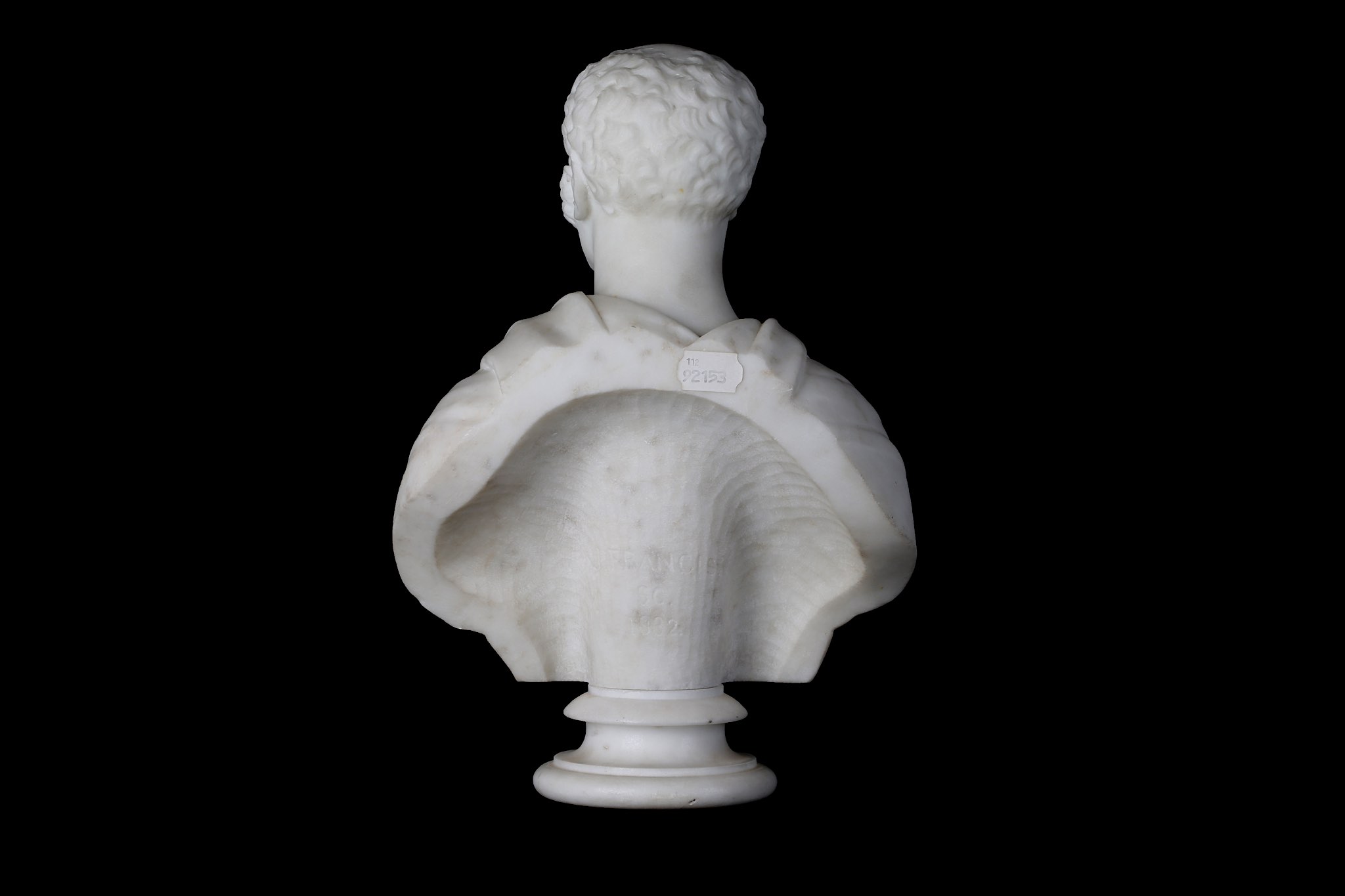 JOHN FRANCIS (BRITISH, 1780-1861): A MARBLE BUST OF HENRY JOHN TEMPLE, 3RD VISCOUNT PALMERSTON ( - Image 4 of 7