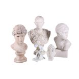 After the antique,a parian figure Spinario, a comp