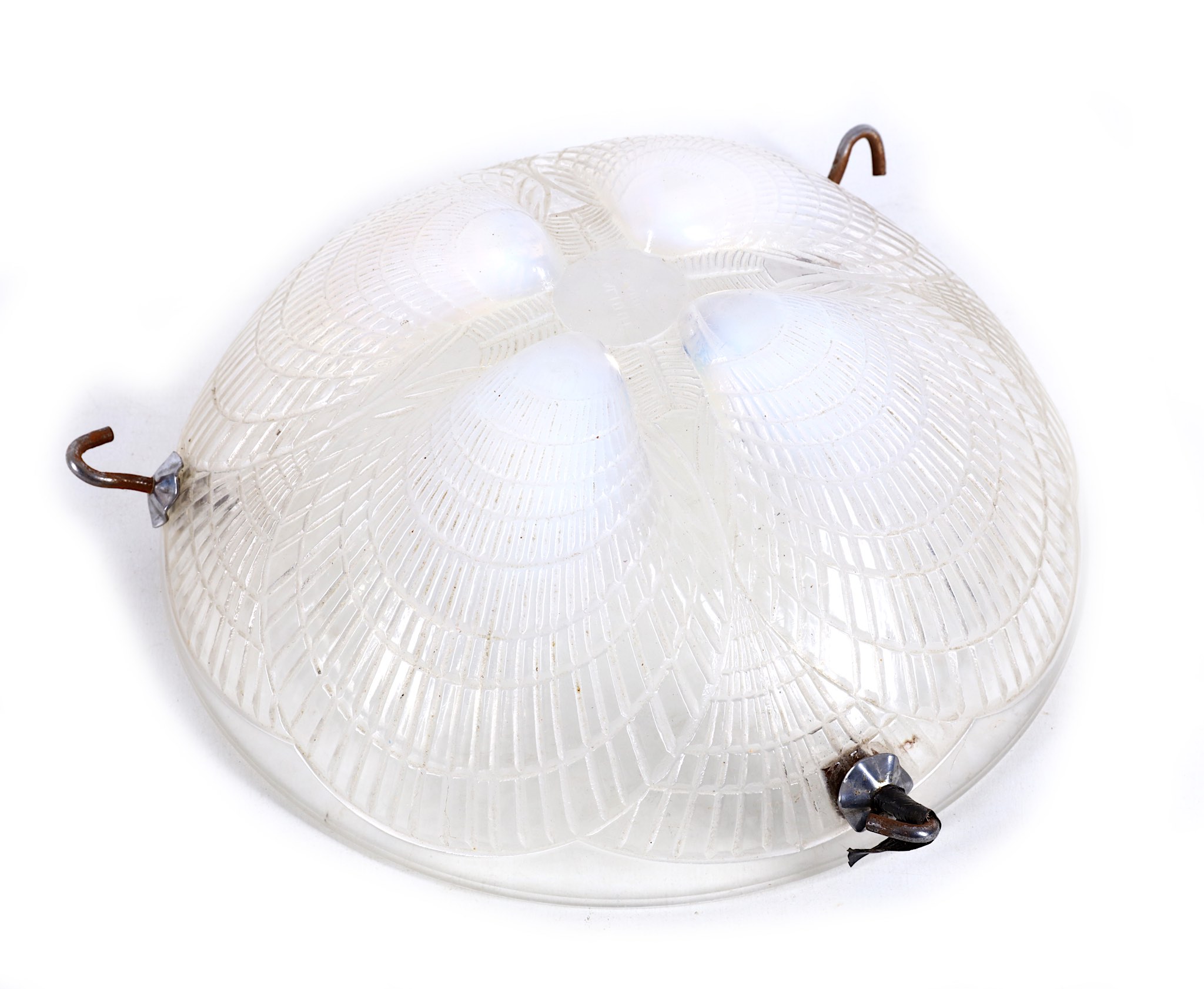 A Rene Lalique opalescent glass 'Coquilles' ceilin