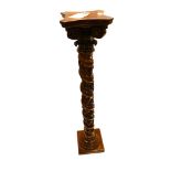 An 18th century style mahogany pedestal, with Cori