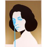 PURE EVIL (BRITISH b.1968), 'ELIZABETH TAYLOR aka EDDIE FISHER'S NIGHTMARE, GOLD', 2013, screenprint