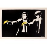 BANKSY (BRITISH b.1974), 'PULP FICTION', 2003, screenprint in colours, numbered from an edition of