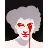 PURE EVIL (BRITISH b.1968), 'AVA GARDNER aka FRANK SINATRA'S NIGHTMARE, SILVER', 2013, screenprint